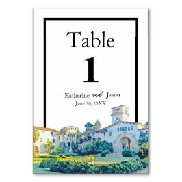 サンタバーバラコートハウスウォーターカラー結婚ズ テーブルナンバー