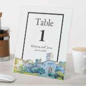 サンタバーバラコートハウスウォーター結婚カラーの番号 台座サイン (インサイチュ)