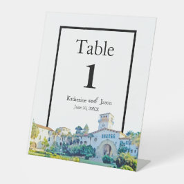 サンタバーバラコートハウスウォーター結婚カラーの番号 台座サイン