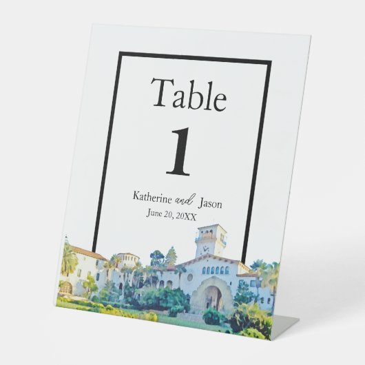 サンタバーバラコートハウスウォーター結婚カラーの番号 台座サイン (正面)