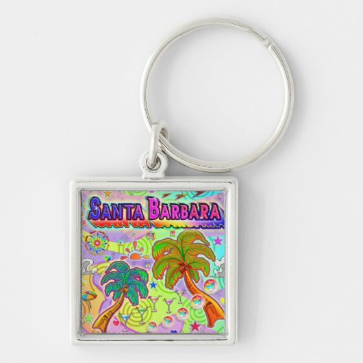 サンタバーバラバケーションターゲットキーチェーン キーホルダー (正面)