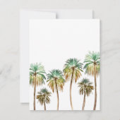 サンタバーバラパームツリーズビーチウォーターカラー 招待状 (裏面)