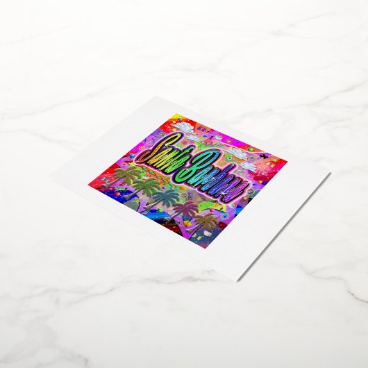 サンタバーバラビスタハ表現グガキ 箔シーズンポストカード (回転した状態)