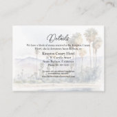 サンタバーバラビーチウォーターフロントウォーター結婚カラー エンクロージャーカード (正面)