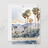 サンタバーバラビーチウォーター結婚カラー 招待状 (裏面)