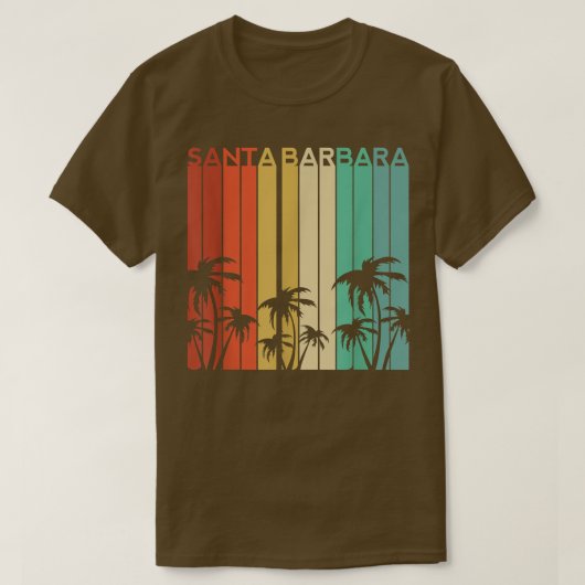 サンタバーバラビーチカリフォルニアサーフヴィンテージカリ Tシャツ (デザイン正面)