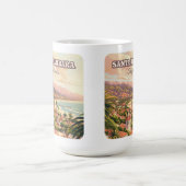 サンタバーバラビーチセントラルコーストカリフォルニアレトロ コーヒーマグカップ (中央)