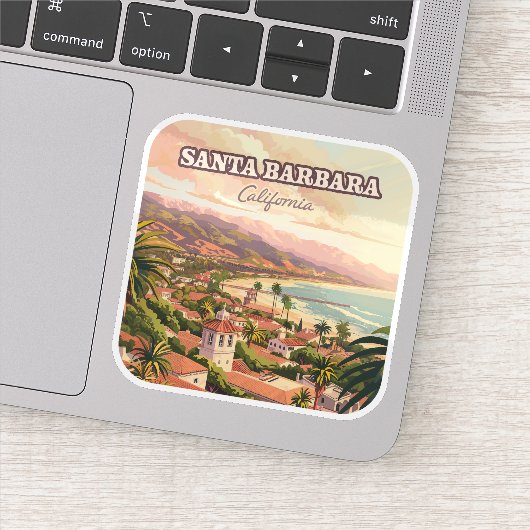 サンタバーバラビーチセントラルコーストカリフォルニアレトロ シール (詳細)