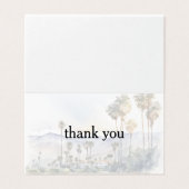 サンタバーバラビーチ結婚式サンキューカード (外部フラット)