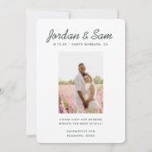 サンタバーバラビーチ結婚式保存日 招待状 (裏面)