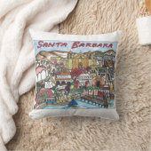 サンタバーバラマップ装飾用クッション クッション (ブランケット)
