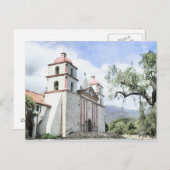 サンタバーバラミッションウォーターカラー ポストカード (正面/裏面)