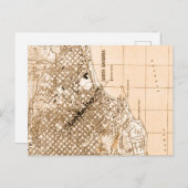 サンタバーバラヴィンテージマップ縦葉書 ポストカード (正面/裏面)