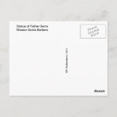 サンタバーバラ作戦のセララ神父の像 ポストカード (裏面)