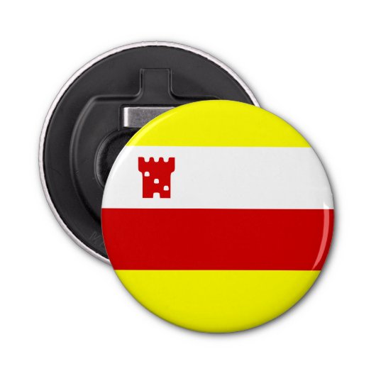 サンタバーバラ国旗、カリフォルニアボトルオープナー 栓抜き (正面)