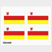 サンタバーバラ州旗,カリフォルニア州立角形 長方形シール (シート)