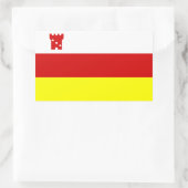 サンタバーバラ州旗,カリフォルニア州立角形 長方形シール (バッグ)