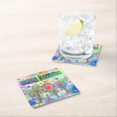 サンタバーバラ深いドリームコースター スクエアペーパーコースター (インサイチュ)