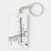 サンタバーバラ空港図/タクシー図 キーホルダー (裏面)