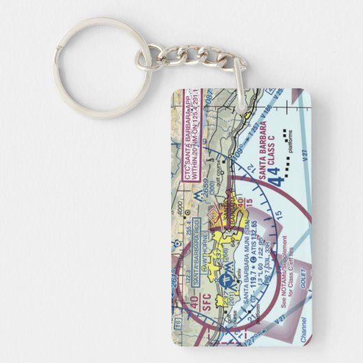 サンタバーバラ空港図/タクシー図 キーホルダー (正面)