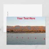 サンタバーバラ，カリフォルニアのサンセットマウンテンズカード (正面/裏面)