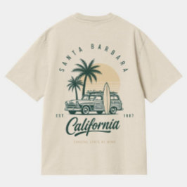 サンタバーバラ カリフォルニア ヴィンテージサーフ ステーション ワゴン Tシャツ