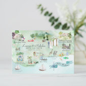 サンタバーバラ | デスティネーションワエディング　イテリナリーマップ 招待状 (スタンド正面)