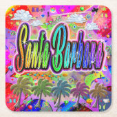 サンタバーバラ ビスタエクスプレスコースター スクエアペーパーコースター (正面)