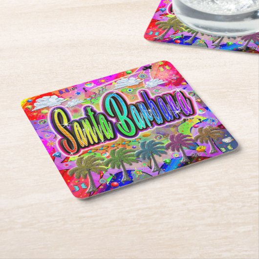 サンタバーバラ ビスタ エクスプレスコースター スクエアペーパーコースター (アングル)