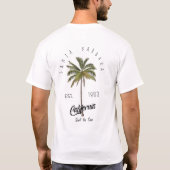 サンタバーバラ ヤシの木 カリフォルニア 1983 Tシャツ (裏面)