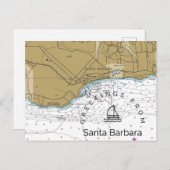 サンタバーバラCAヨットチャート ポストカード (正面/裏面)