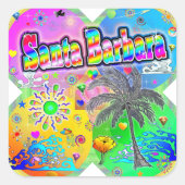 サンタバーバラQuadroシーズンステッカー スクエアシール (正面)