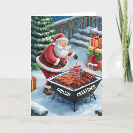 サンタバーベキュークリスマスカード シーズンカード