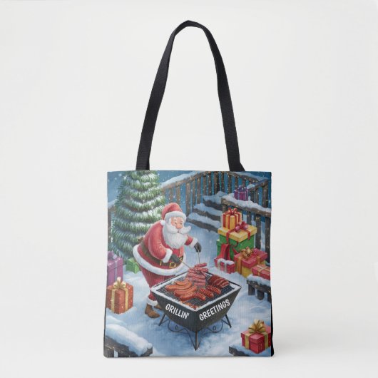 サンタバーベキュークリスマス トートバッグ (正面)
