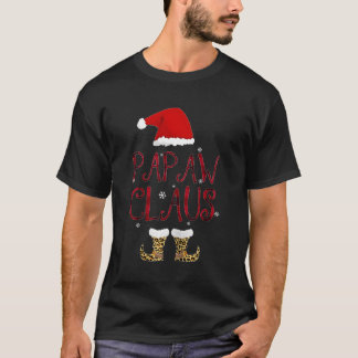 サンタパおもしろいポークロースレオパード家族Cへのギフト Tシャツ
