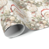 サンタパインクリスマスボードラッピング紙 ラッピングペーパー (ロールコーナー)