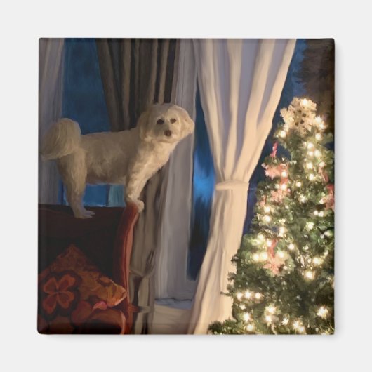 サンタパウを待つ冷蔵庫の磁石 マグネット (正面)