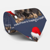 サンタパウズが町にやってくる かわいいロットワイラー クリスマス ネクタイ (ロール)