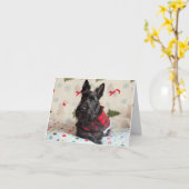 サンタパウズのカードを待つ（テキストあり） カード (黄色い花)