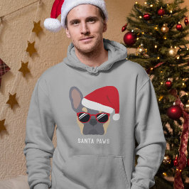 サンタパウズ クリスマス ライラック タン フレンチブルドッグ パーカ