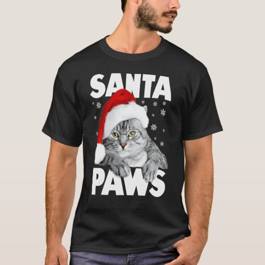 サンタパウズ クリスマス 子猫 可愛い 1 Tシャツ (正面)