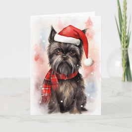 サンタパウズ フェスティバル アフェンピンシャー 犬 クリスマス サンキューカード
