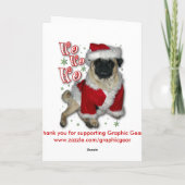 サンタパグあいさつカード シーズンカード (裏面)