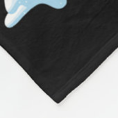 サンタパグと小妖精や小人猫クリスマスライトオーナーキッズ フリースブランケット (角)