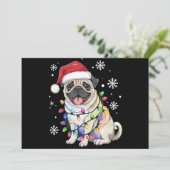 サンタパグクリスマスライトクリスマスドッグ恋人 シーズンカード (スタンド正面)