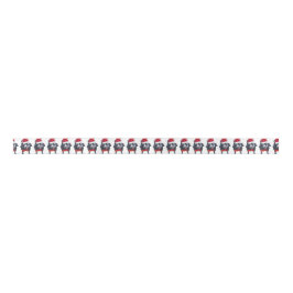 サンタパグドッグレッドボウクリスマスリボン サテンリボン