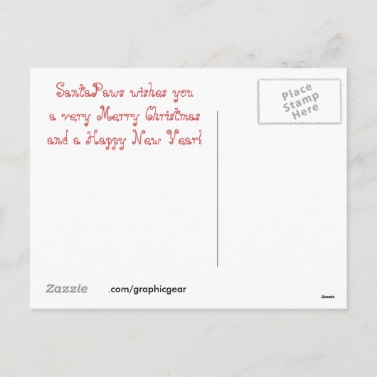 サンタパグポストカード シーズンポストカード (裏面)