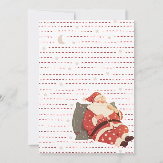 サンタパジャマパーティー誕生日招待状 招待状 (裏面)