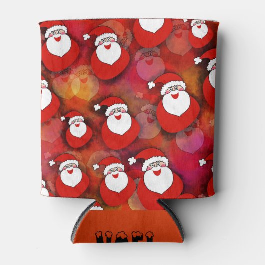 サンタパターン 缶クーラー (正面)