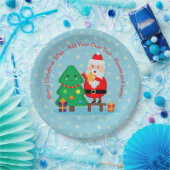サンタパッティングスタークリスマスツリー20xx追加文字9" ペーパープレート (パーティー)